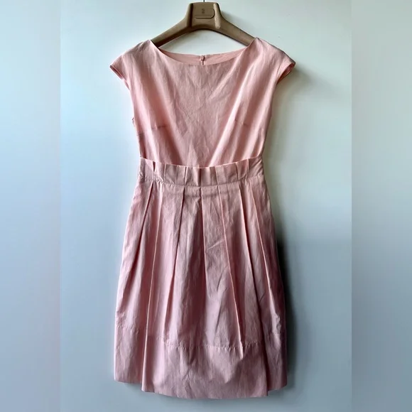 open lace back dress Electric Pink Patent Vinyl Squared Toe Low Heel Shoes Circa 1970s 6.5 main image 0